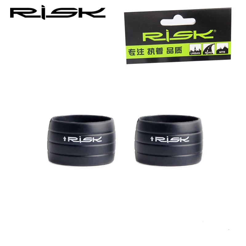 RISK - Anneaux Silicone Antidérapants Guidon Vélo RISK (2 pcs)