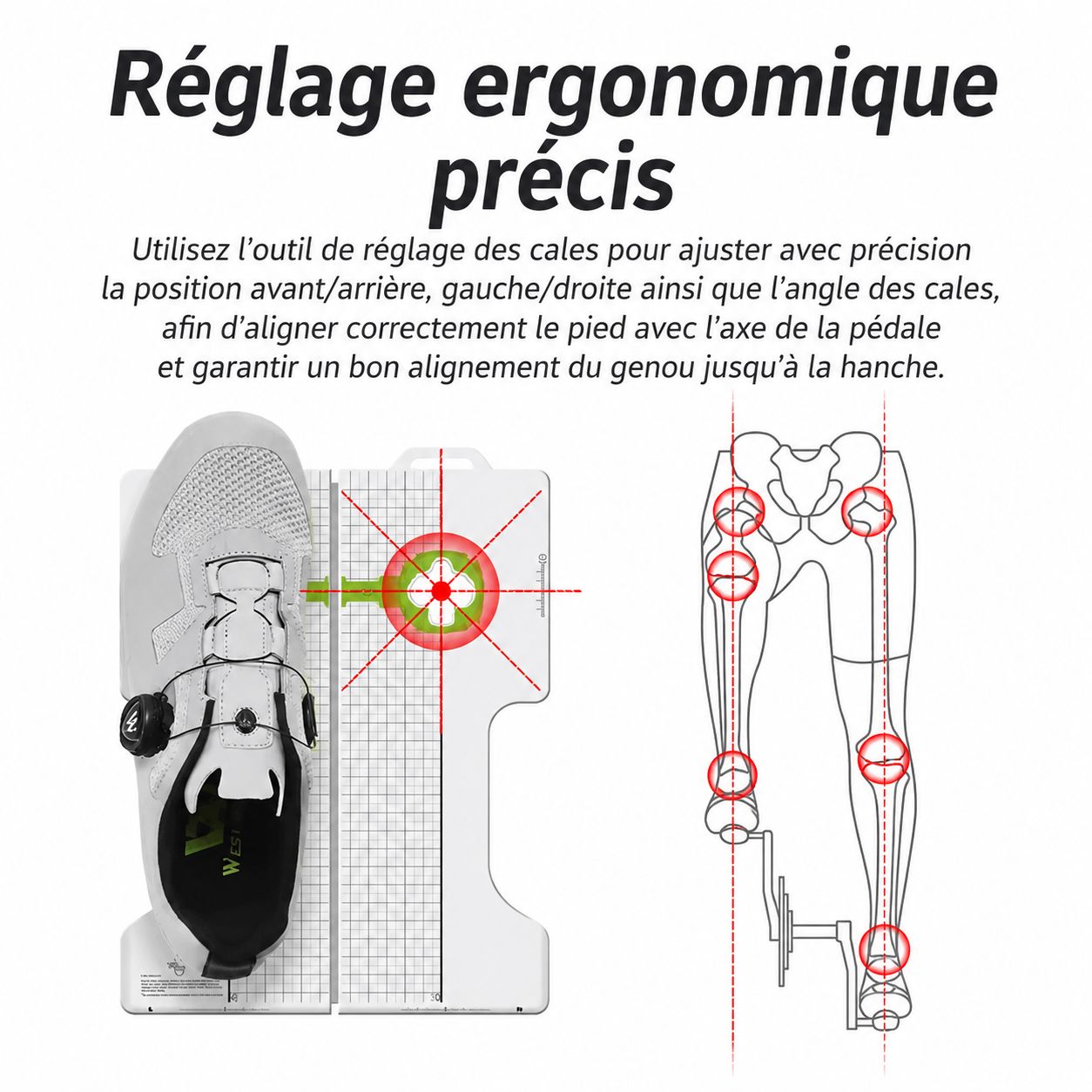 DELCRY CALEX - Outil de réglage cales vélo route & VTT (SPD / KEO / SPD-SL (SHIMANO))